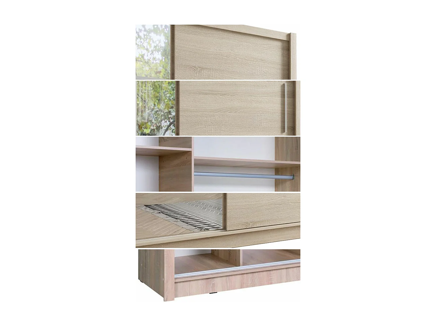 SCHIEBETÜRENSCHRANK Baku sonoma eiche 205 / 62 / 214,4cm