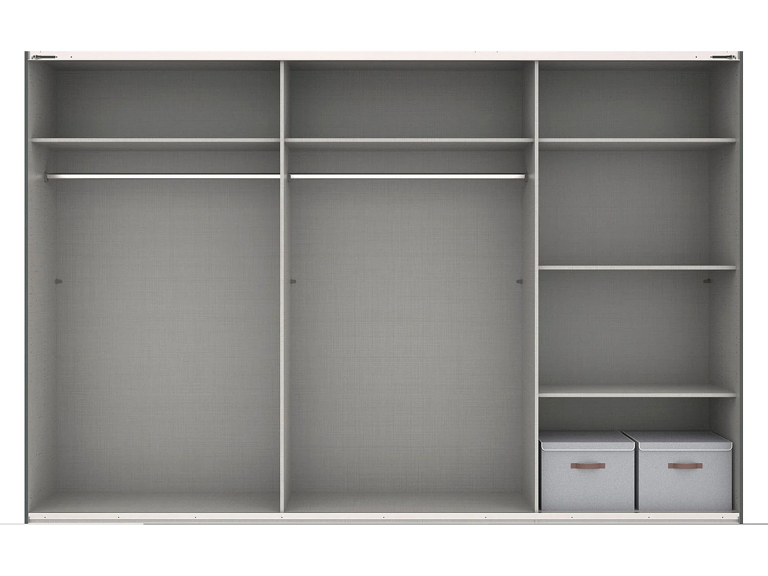 SCHWEBETÜRENSCHRANK Barmbek Weiß / Graphit 313 / 64 / 236cm