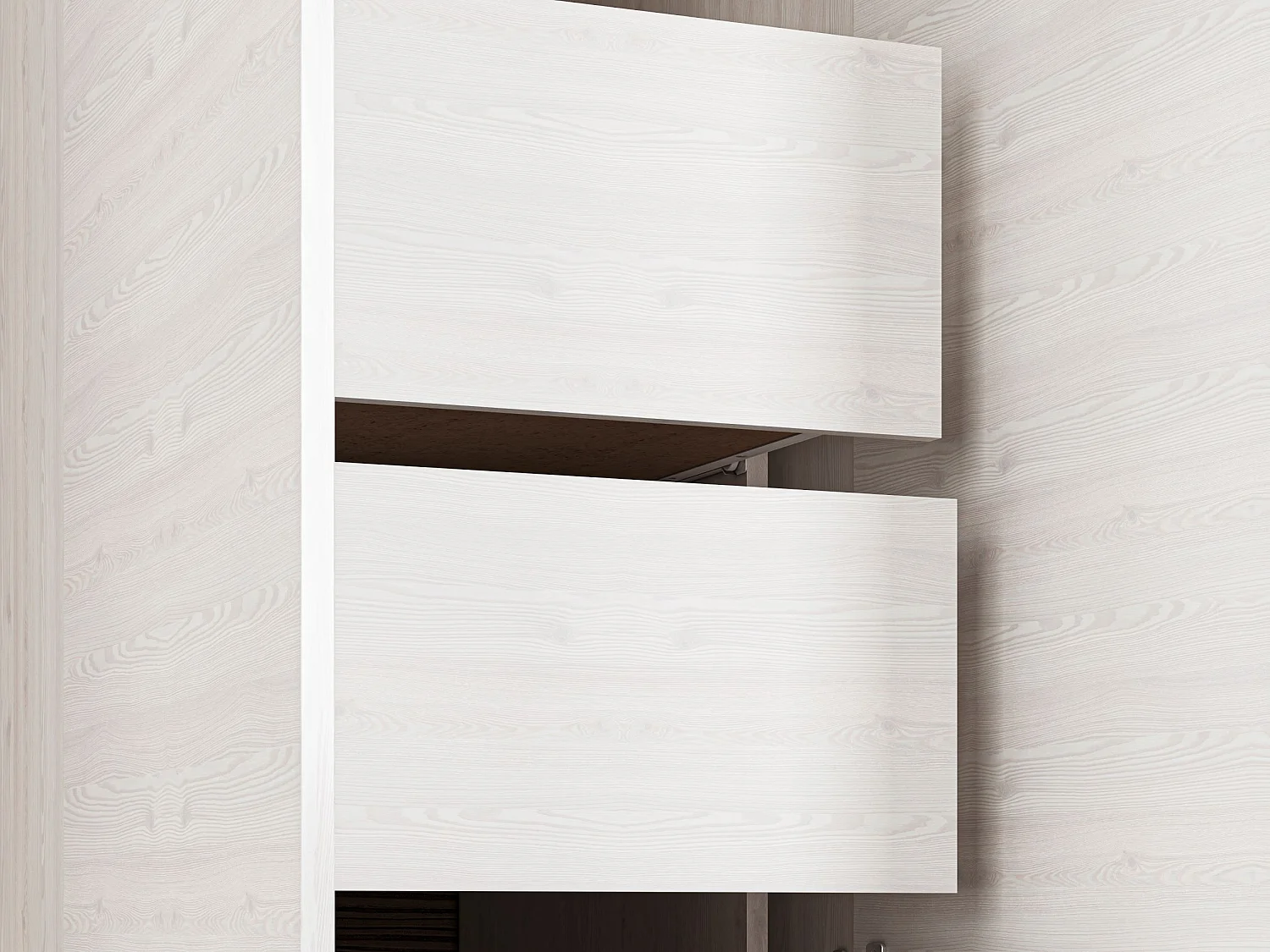 KLEIDERSCHRANK Blanco Pinie weiß / grau 163 / 65 / 202cm