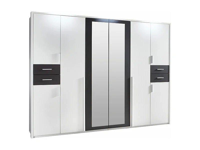KLEIDERSCHRANK Vegas weiß / graphit 273 / 58 / 210cm