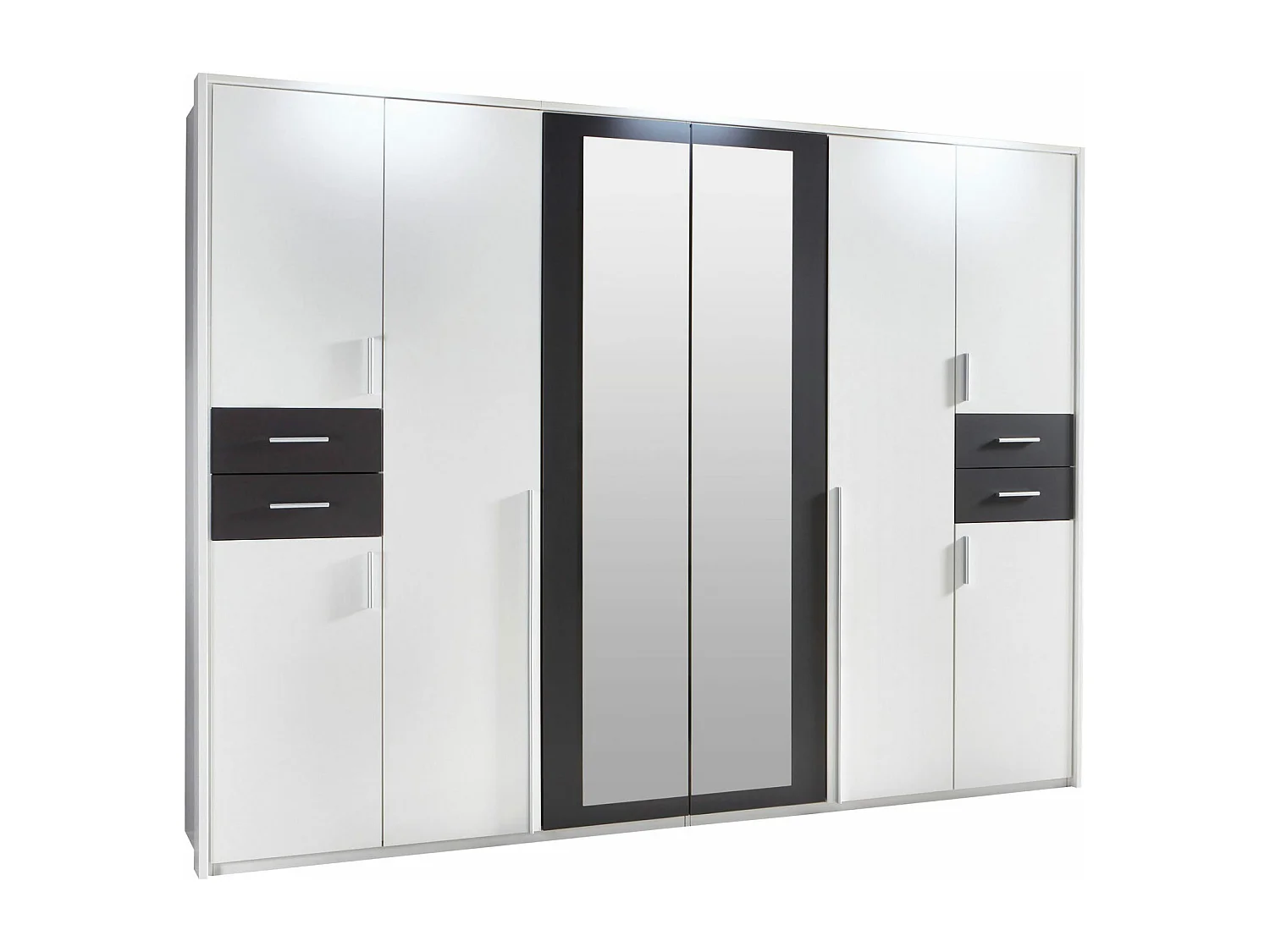 KLEIDERSCHRANK Vegas weiß / graphit 273 / 58 / 210cm