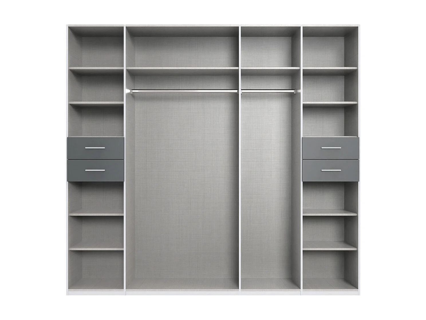 KLEIDERSCHRANK Vegas weiß / Eiche Artisan 228 / 58 / 210cm