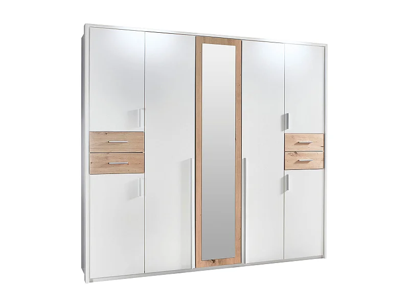 KLEIDERSCHRANK Vegas weiß / Eiche Artisan 228 / 58 / 210cm