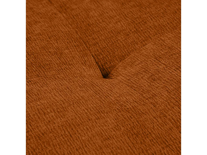 Pouf moelleux pour canapé modulable en tissu doux terracotta - CHARLES