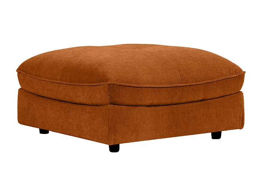 Pouf moelleux pour canapé modulable en tissu doux terracotta - CHARLES