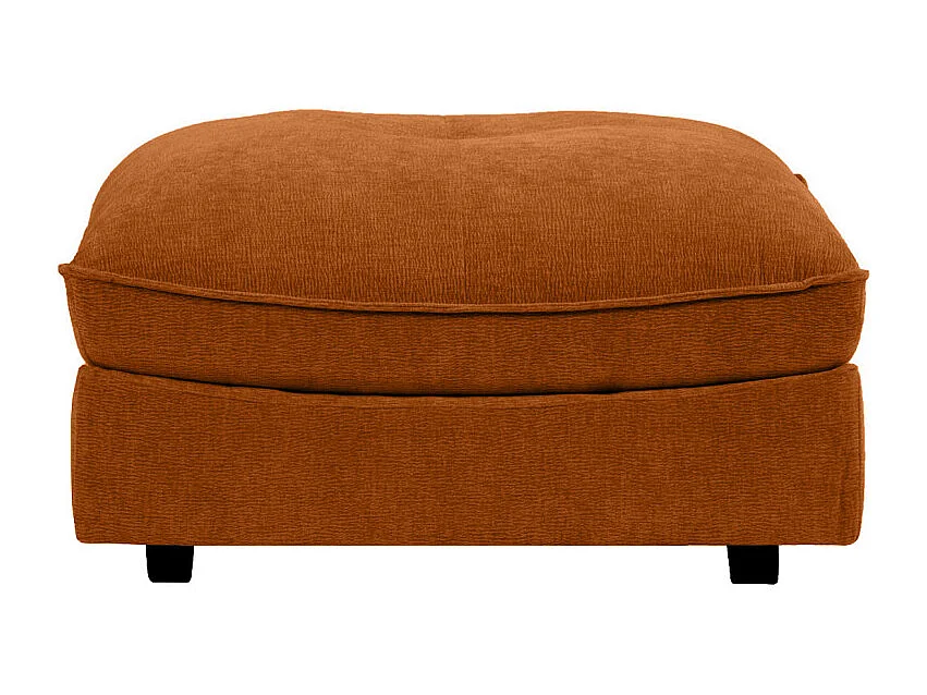 Pouf moelleux pour canapé modulable en tissu doux terracotta - CHARLES