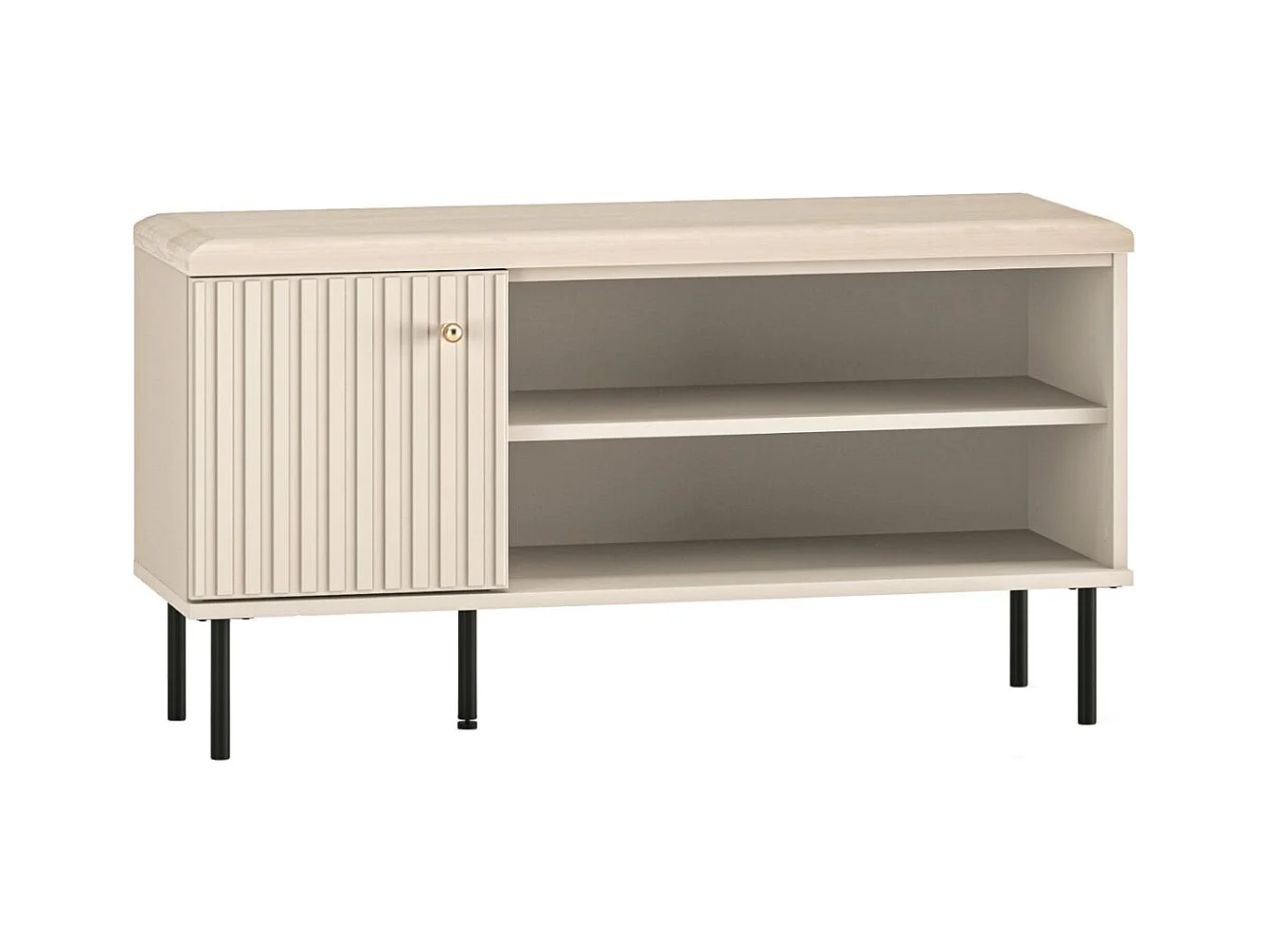 Meuble à chaussures avec lamelles 102 cm - beige - CALETTO