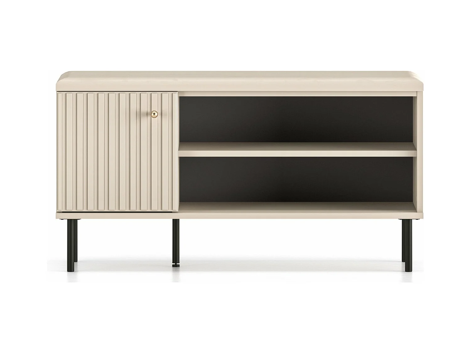 Meuble à chaussures avec lamelles 102 cm - beige - CALETTO