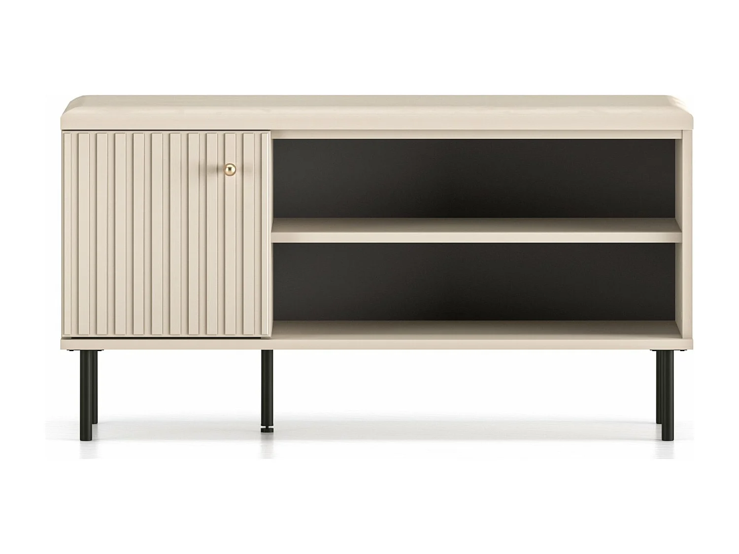 Meuble à chaussures avec lamelles 102 cm - beige - CALETTO
