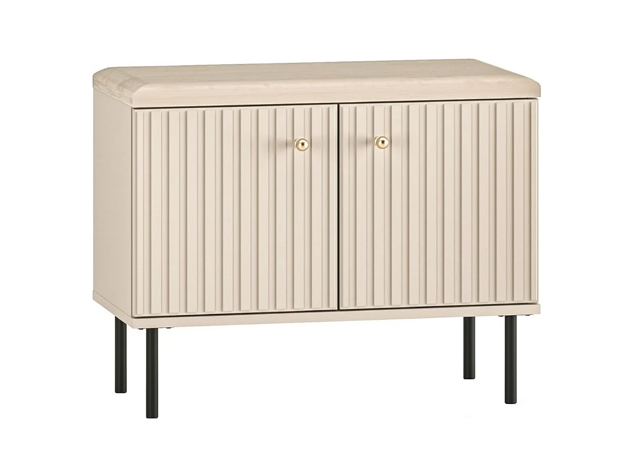 Meuble à chaussures avec lamelles 68 cm - beige - CALETTO