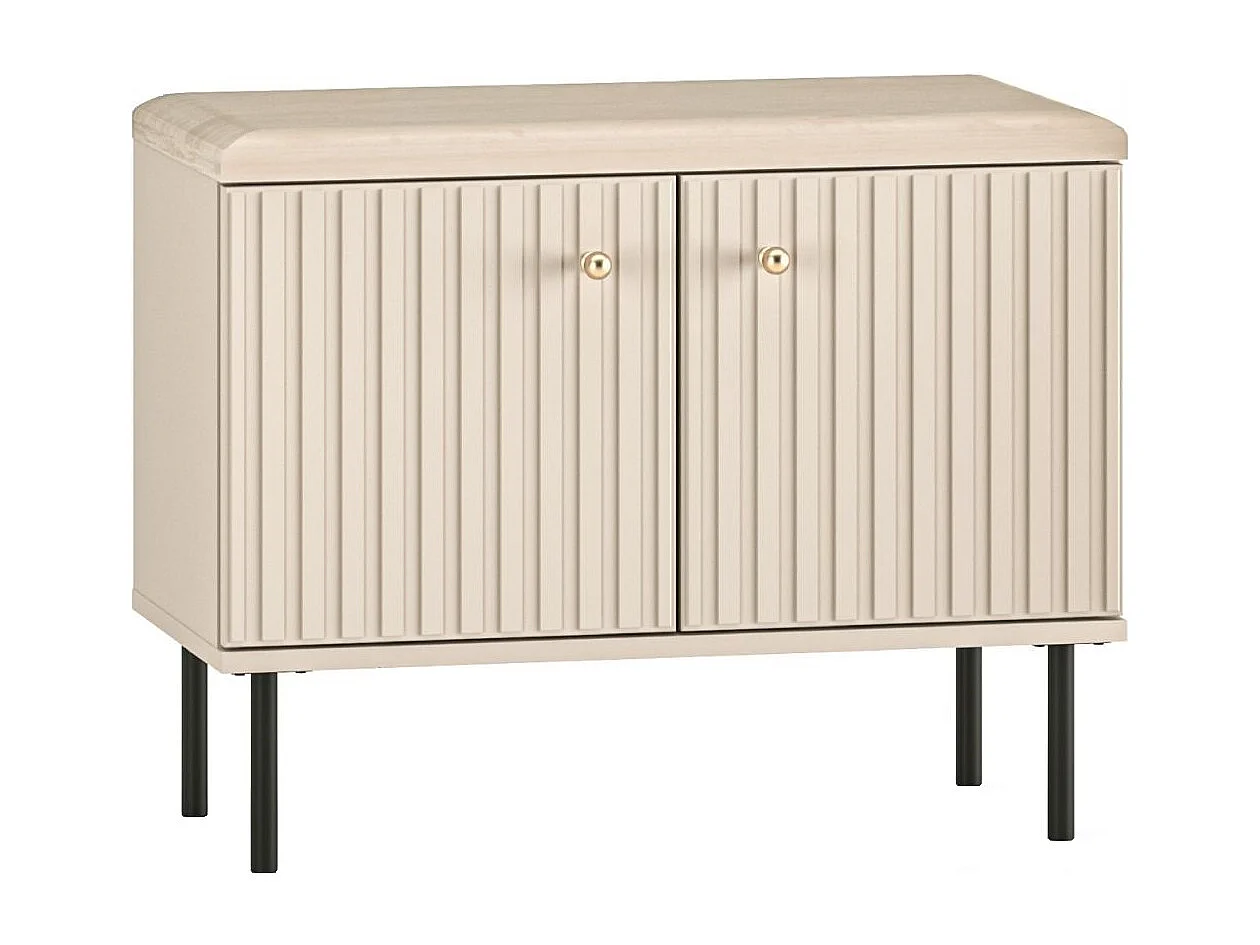 Meuble à chaussures avec lamelles 68 cm - beige - CALETTO