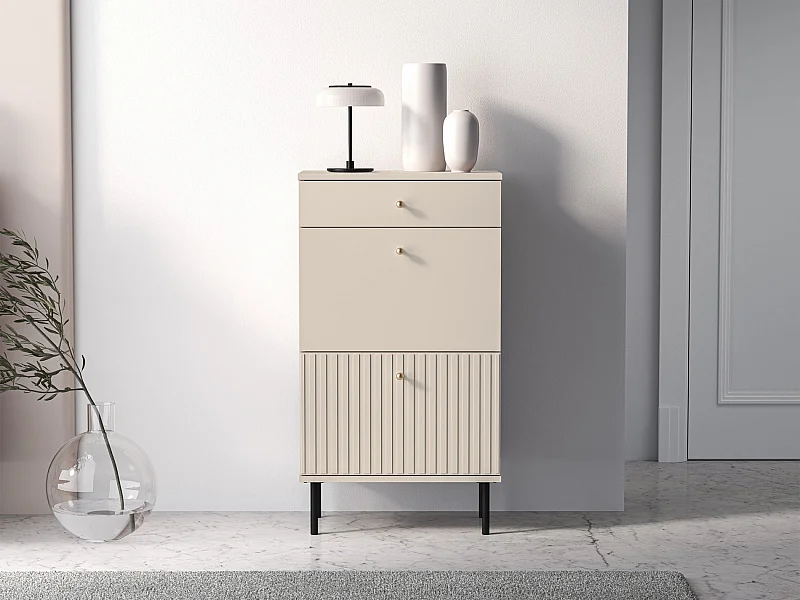 Scarpiera con cassetto 55 cm - beige - CALETTO