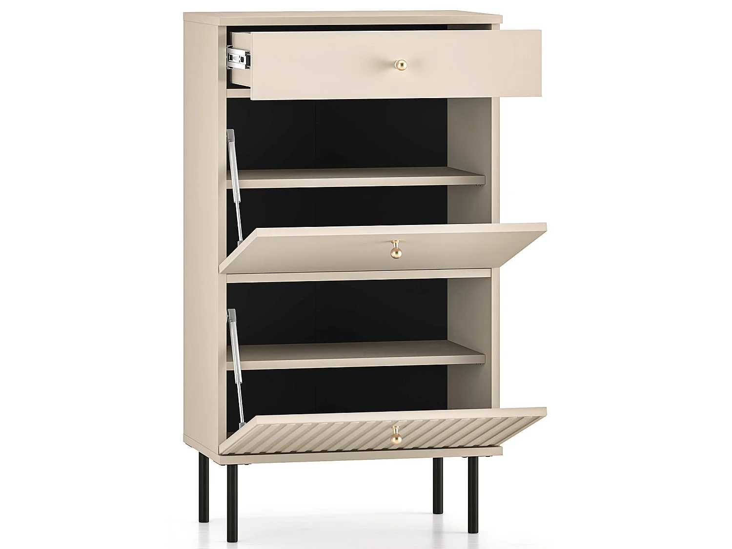 Meuble à chaussures avec tiroir 55 cm - beige - CALETTO