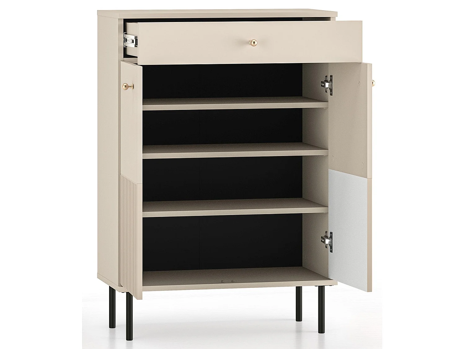 Schuhschrank mit Schublade - Beige - 68 cm - CALETTO
