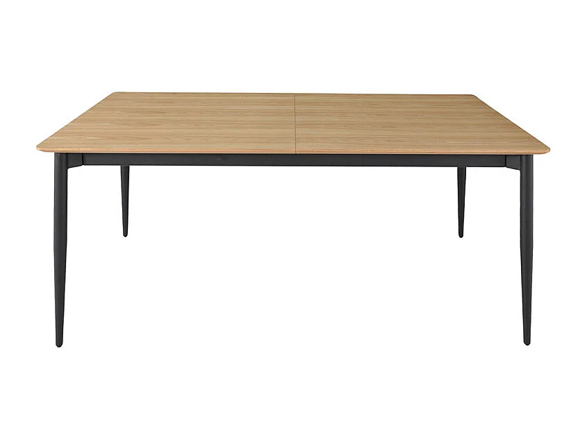Table repas extensible 200/300 cm placage bois et pieds métal – JOLENE