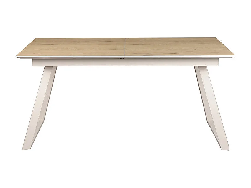Table de repas extensible 160/200 cm placage bois de chêne - MARJORIE