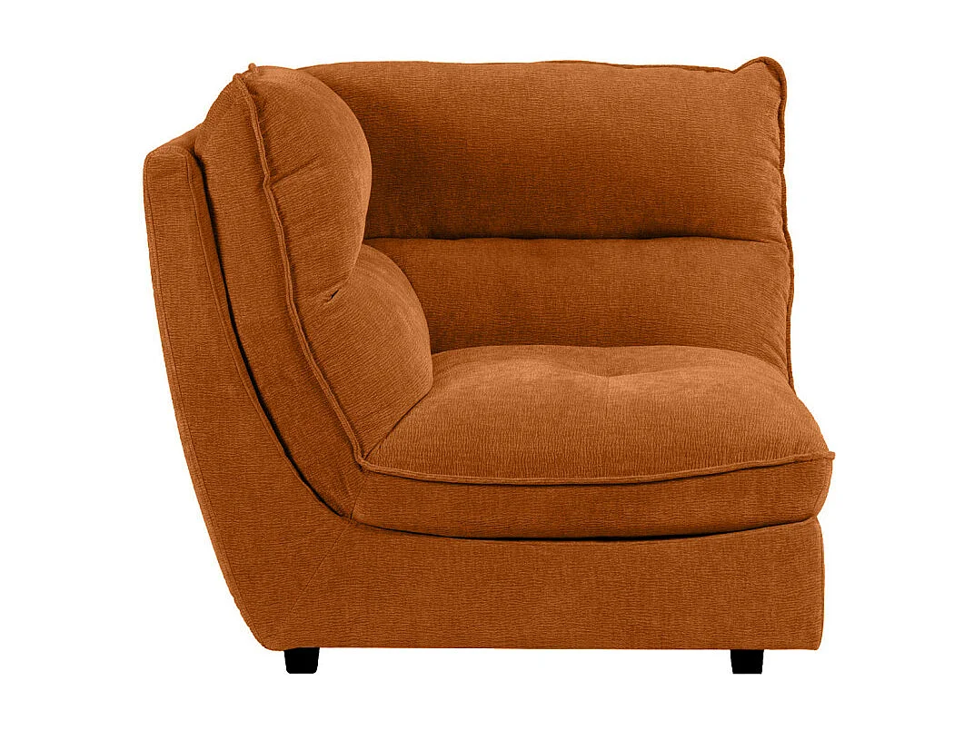 Angle moelleux pour canapé modulable tissu doux terracotta - CHARLES