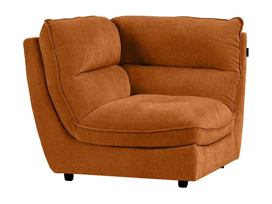 Angle moelleux pour canapé modulable tissu doux terracotta - CHARLES