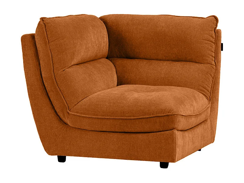 Angle moelleux pour canapé modulable tissu doux terracotta - CHARLES