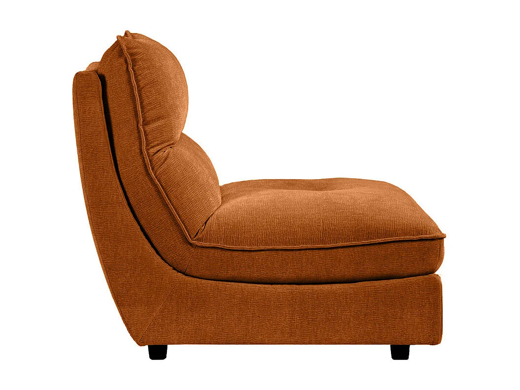 Chauffeuse pour canapé modulable en tissu doux terracotta - CHARLES