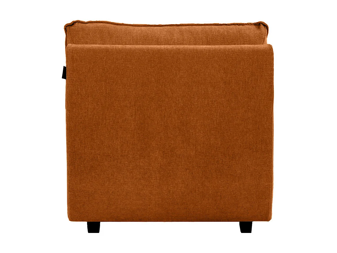 Chauffeuse pour canapé modulable en tissu doux terracotta - CHARLES
