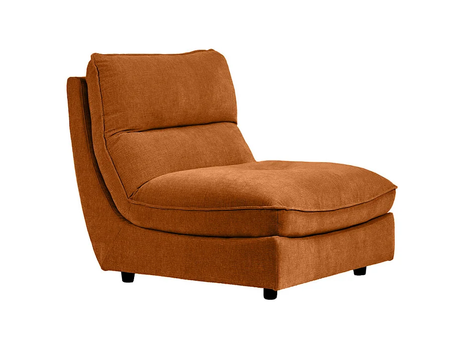Chauffeuse pour canapé modulable en tissu doux terracotta - CHARLES