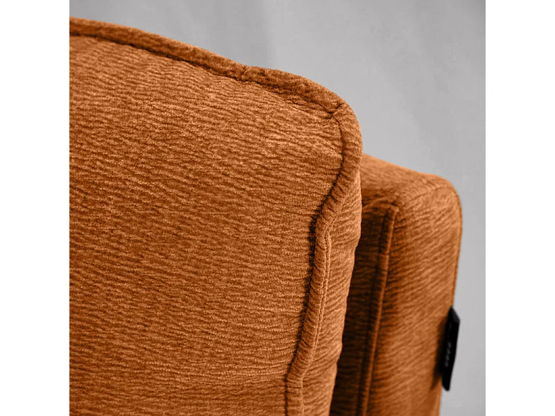 Chauffeuse pour canapé modulable en tissu doux terracotta - CHARLES