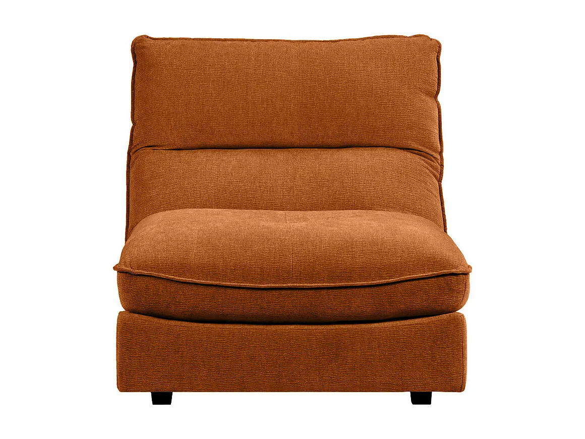 Chauffeuse pour canapé modulable en tissu doux terracotta - CHARLES