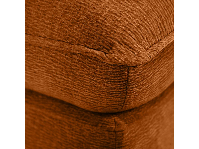 Chauffeuse pour canapé modulable en tissu doux terracotta - CHARLES