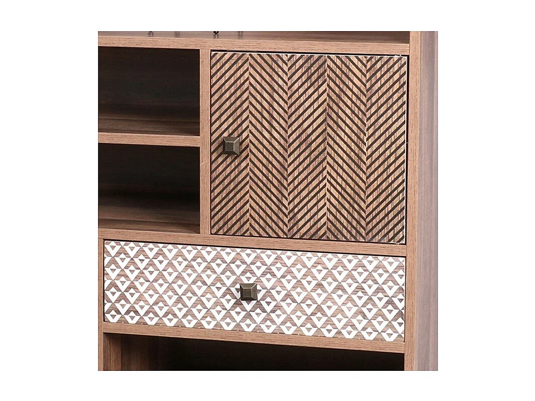 Bibliothèque ALTA coloris chêne clair avec 2 portes et 1 tiroir – Design scandinave et rangement pratique
