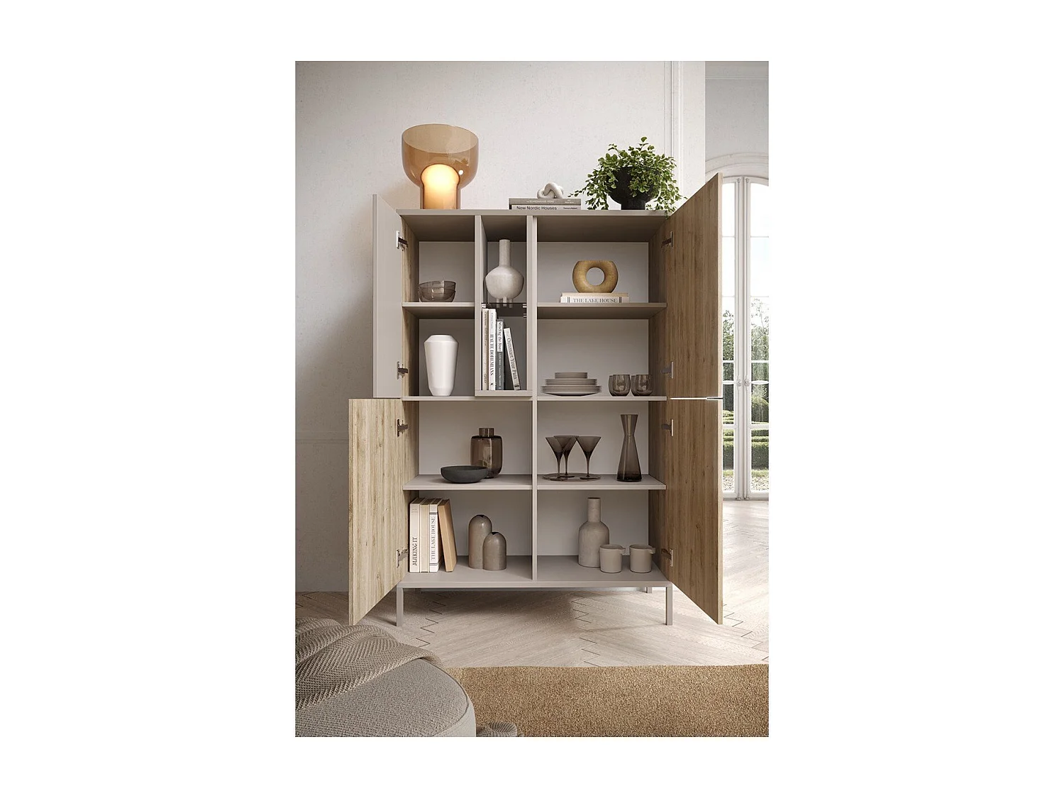 Credenza 4 ante e 1 nicchia L110 cm - GENT