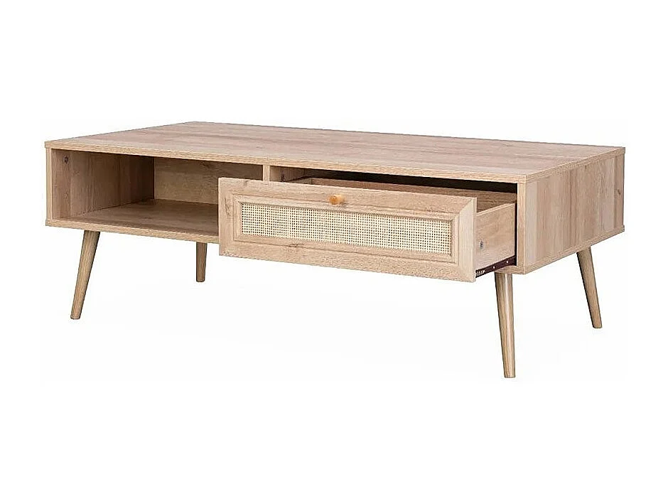 Lage tafel ALTA licht eiken - Scandinavisch design en praktische opbergruimte