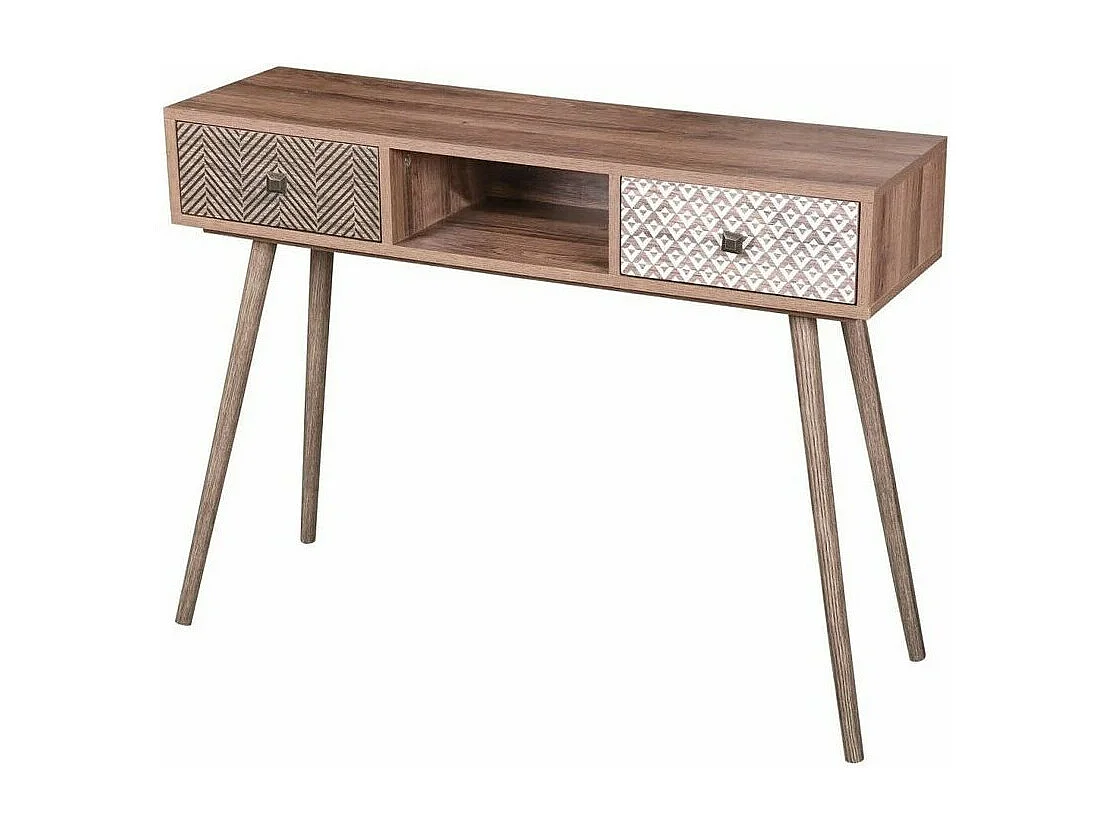 Console ALTA in lichte eikenkleur met 2 lades - Scandinavisch design en praktische opbergruimte