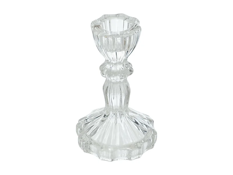 Bougeoir Chandelier en verre H 11 cm