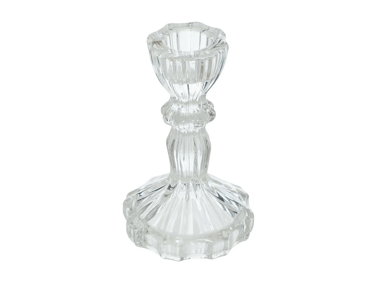 Bougeoir Chandelier en verre H 11 cm