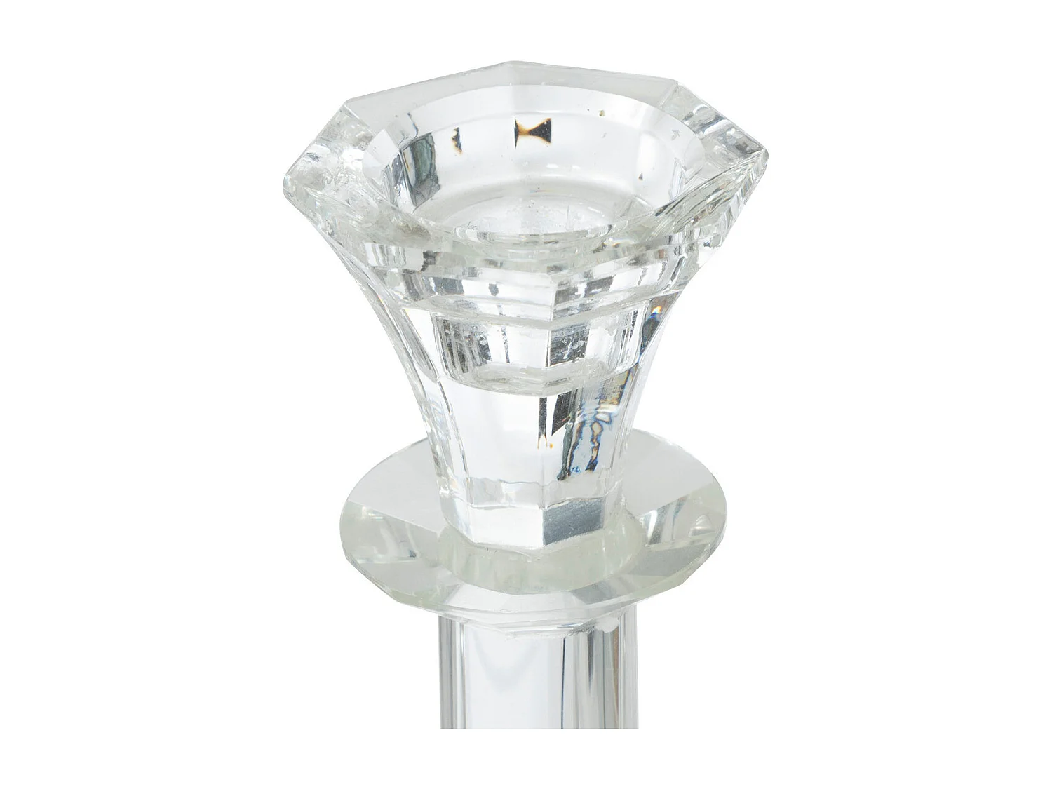 Bougeoir Chandelier 5 Branches en verre H 33 cm