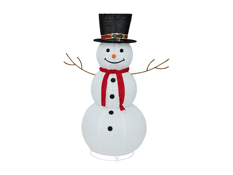 Déco lumineuse Bonhomme de neige 100 LED Blanc H 120 cm