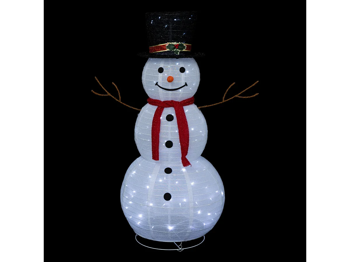 Déco lumineuse Bonhomme de neige 100 LED Blanc H 120 cm