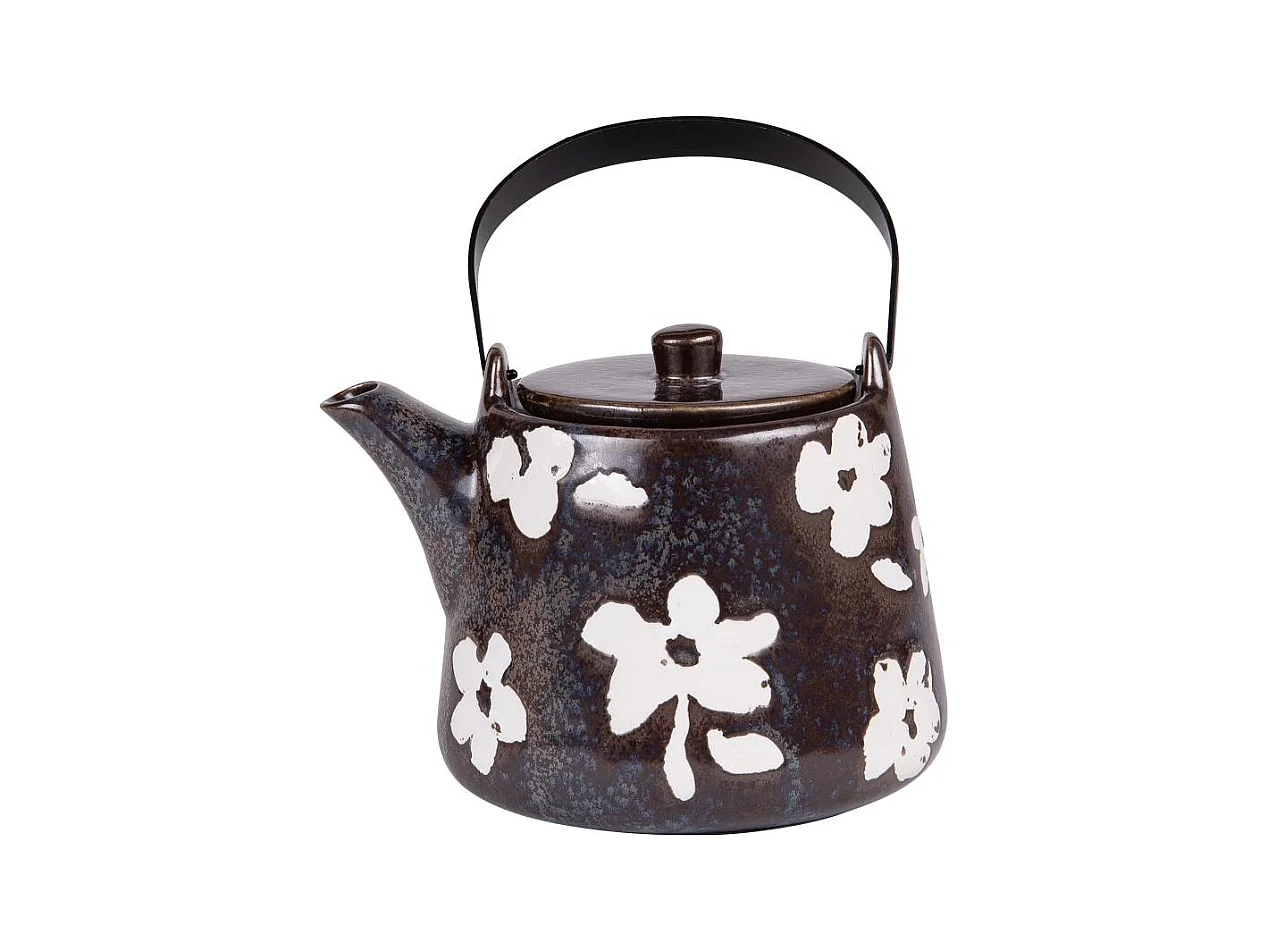 Théière avec filtre Sakura noire 1L
