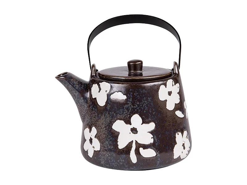 Théière avec filtre Sakura noire 1L