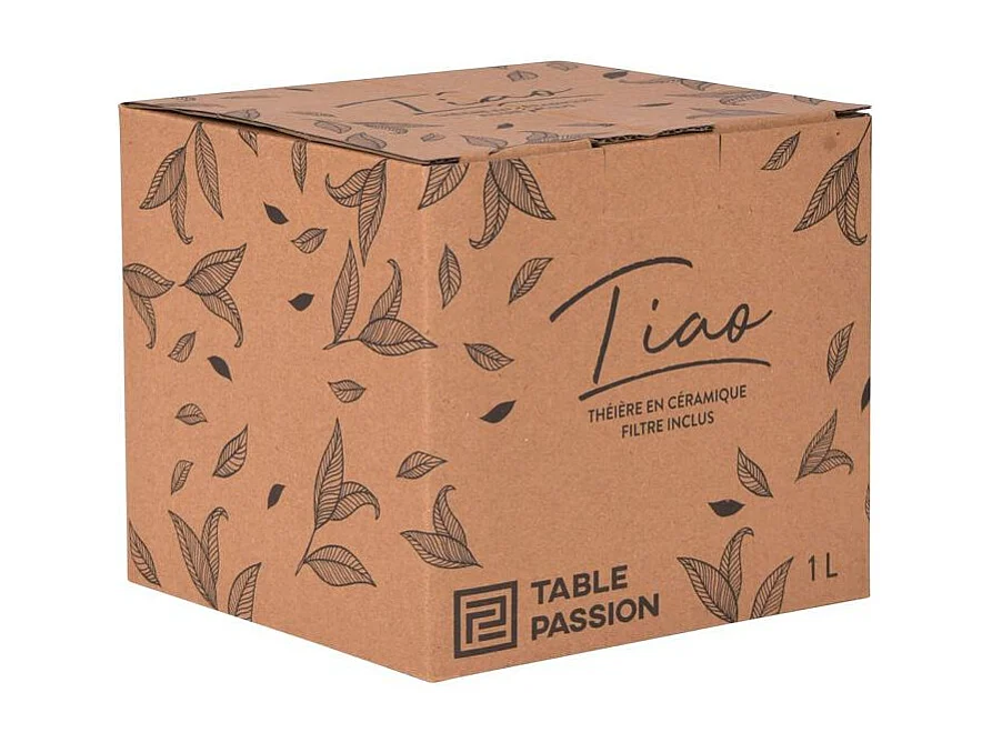 Théière avec filtre Tiao vert-orange 1L