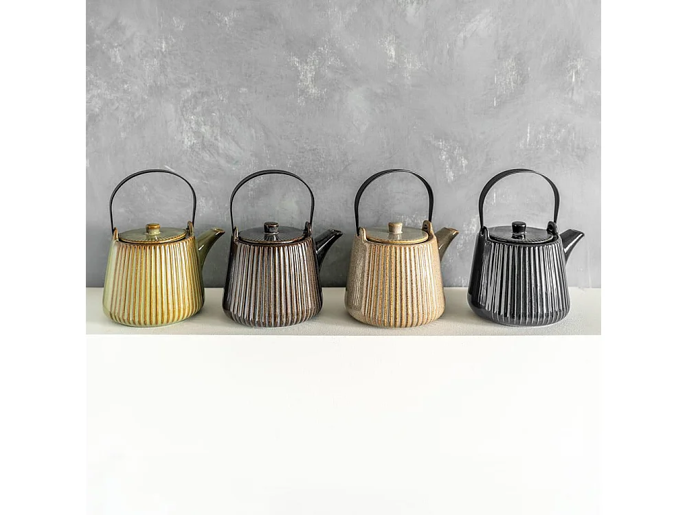 Théière avec filtre Tiao vert-orange 1L