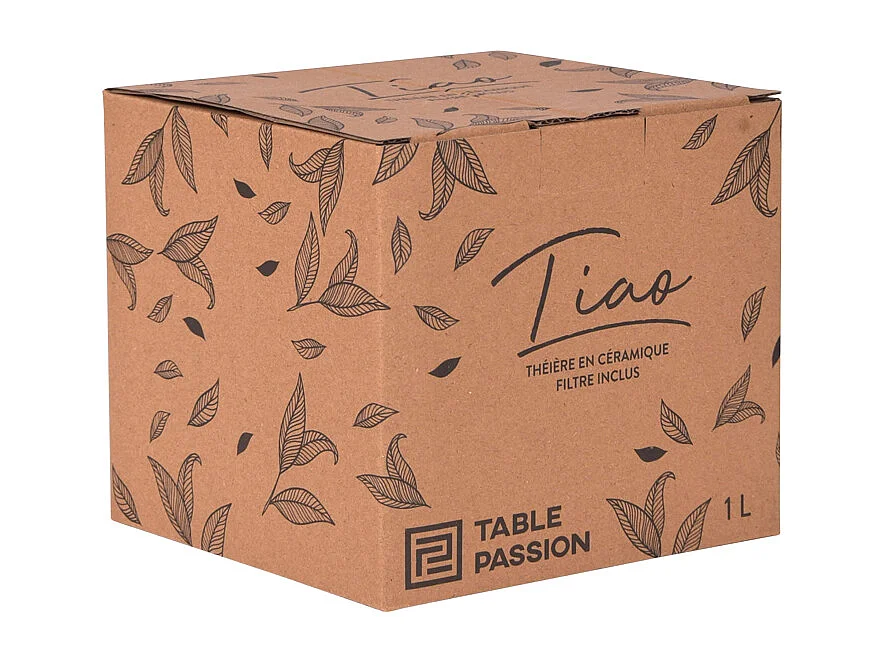 Théière avec filtre Tiao vert-orange 1L