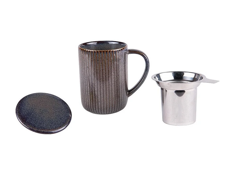 Tisanière Tiao gris-noir 47 cl