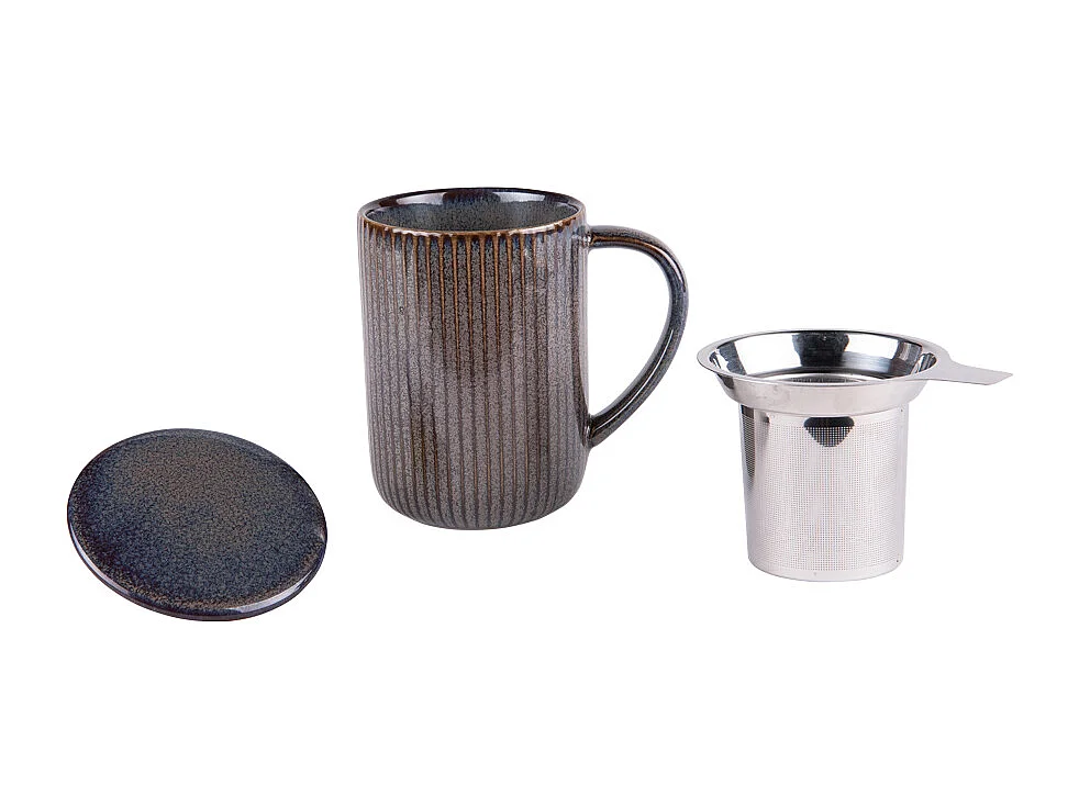 Tisanière Tiao gris-noir 47 cl