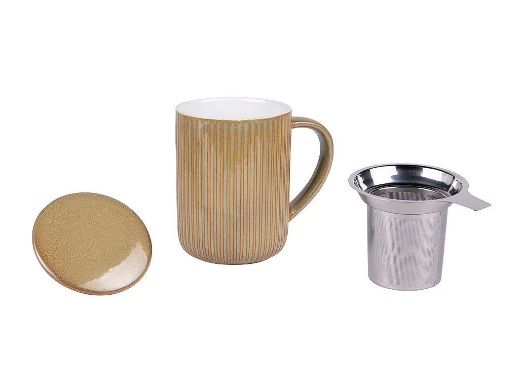 Tisanière Tiao vert-orange 47 cl