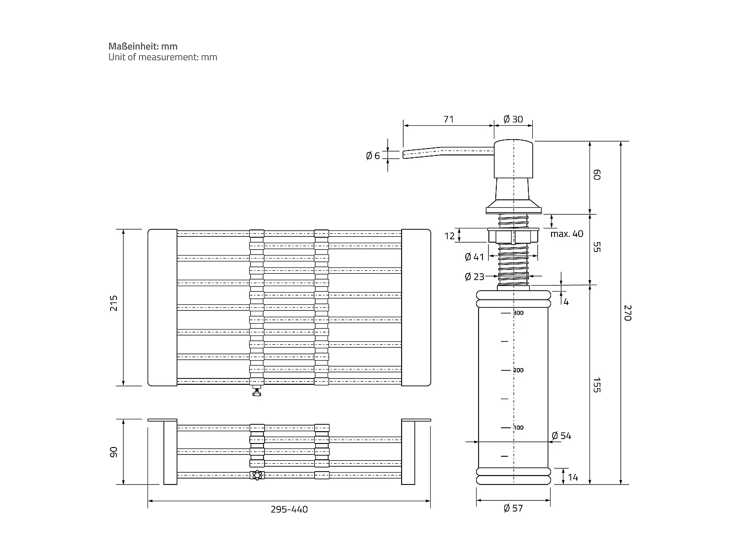 Fregadero de cocina de un seno 68x45 cm lavabo antracita con desagüe/escurridor
