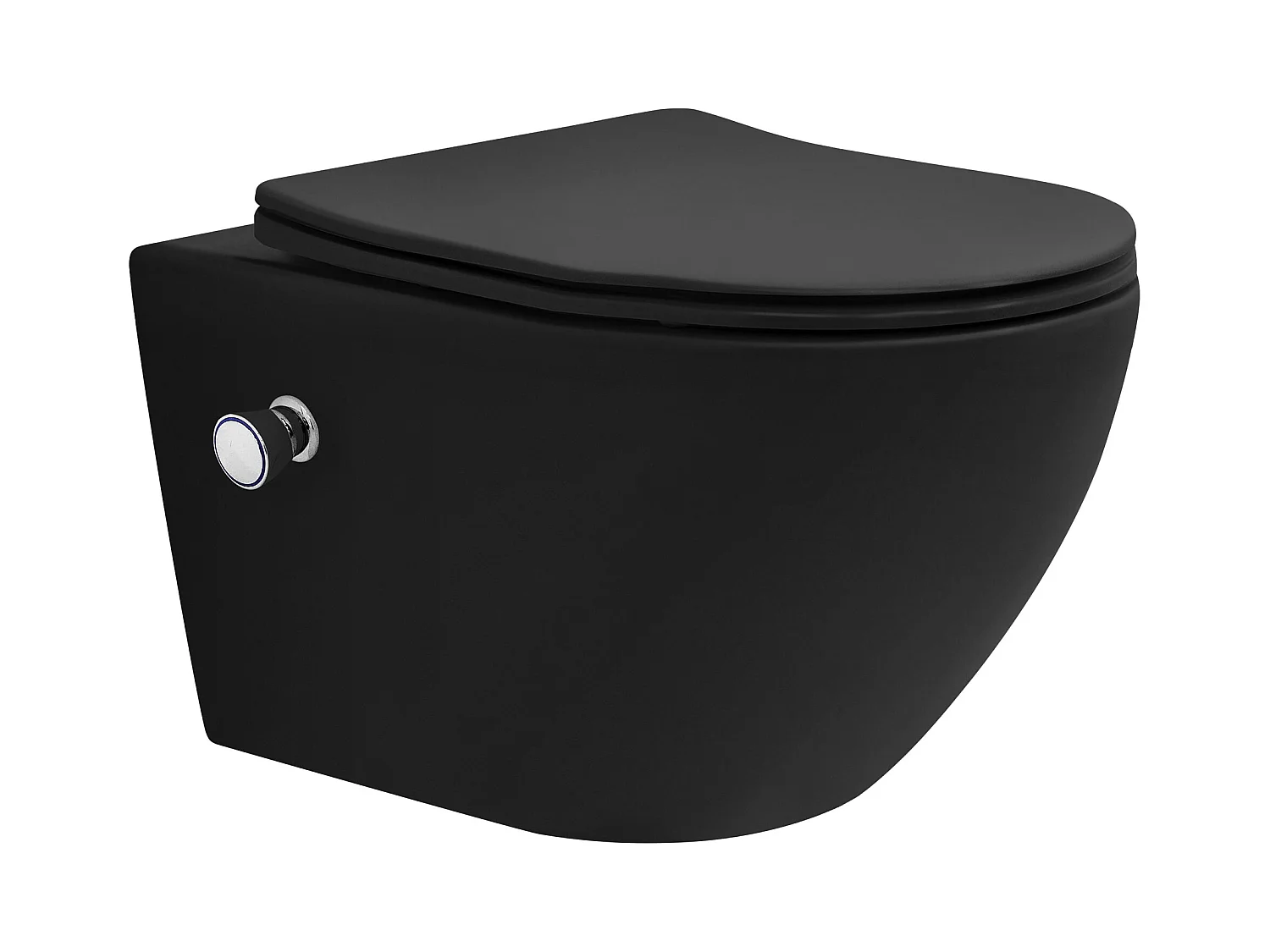 WC suspendu longue nano chasse d'eau tornado fonction bidet noir siège Softclose