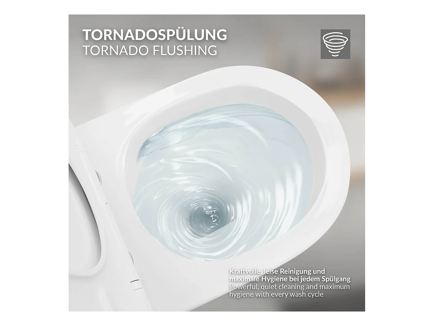 WC cerámico suspendido blanco brillante corto 49 cm sin borde, nanorecubrimiento