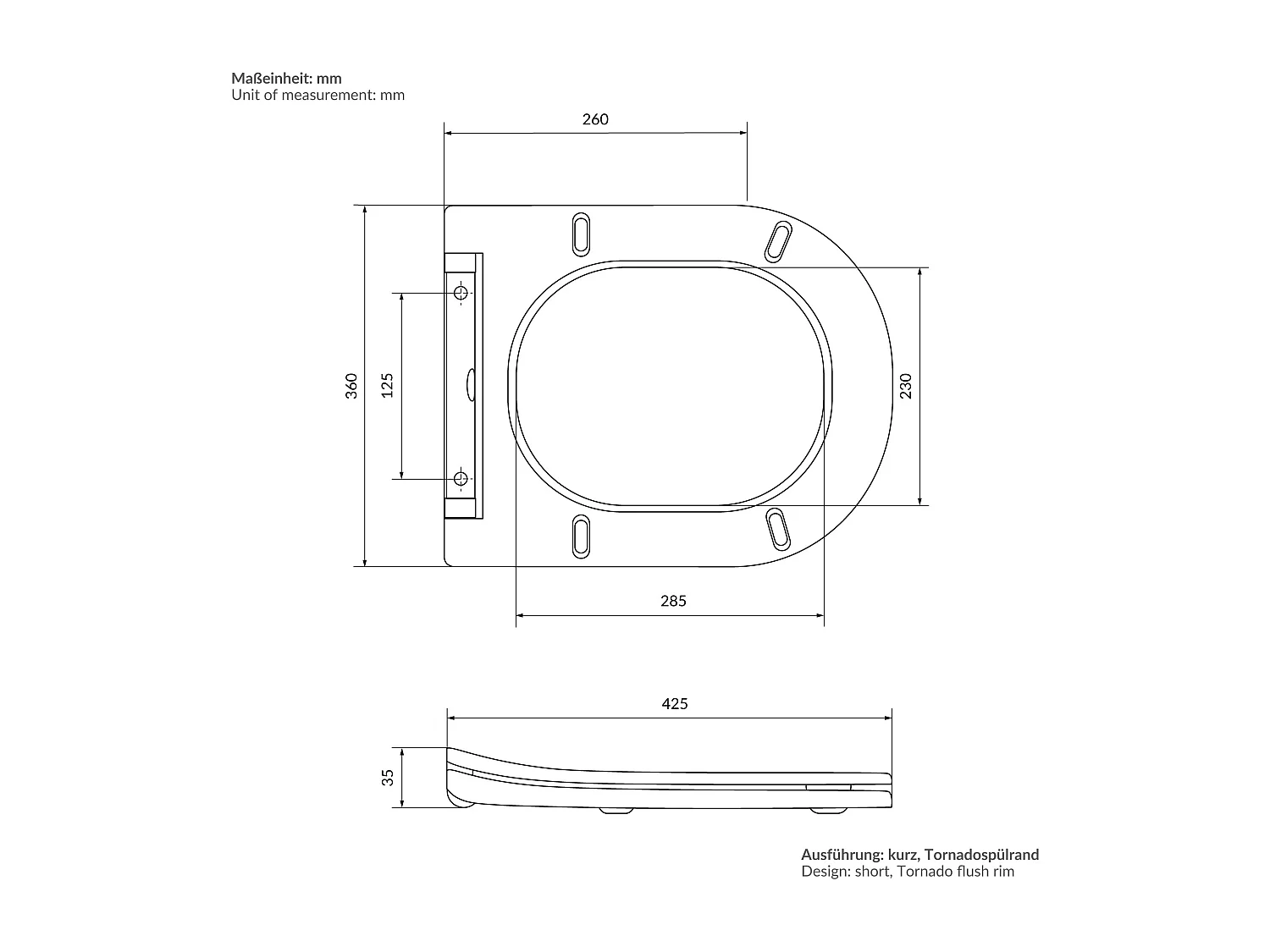 Toilette suspendu blanc sans rebord nano-revêtement+fonction bidet salle de bain